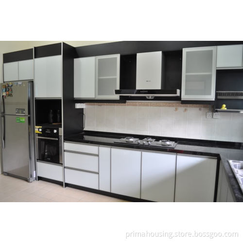 American Style Coffee Glazing Wooden Designed Kitchen Cabinet (PR-K42)